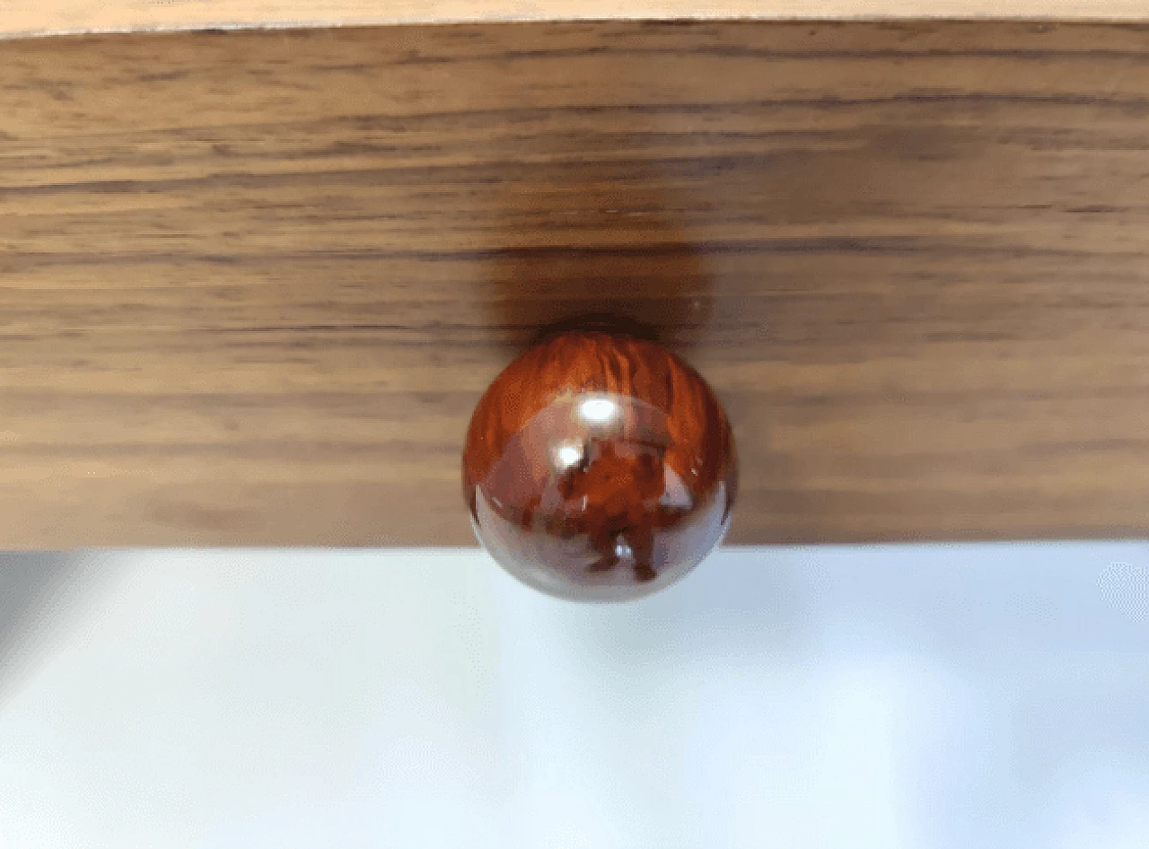 Scrivania Art Déco in noce, betulla e faggio, anni '40 17