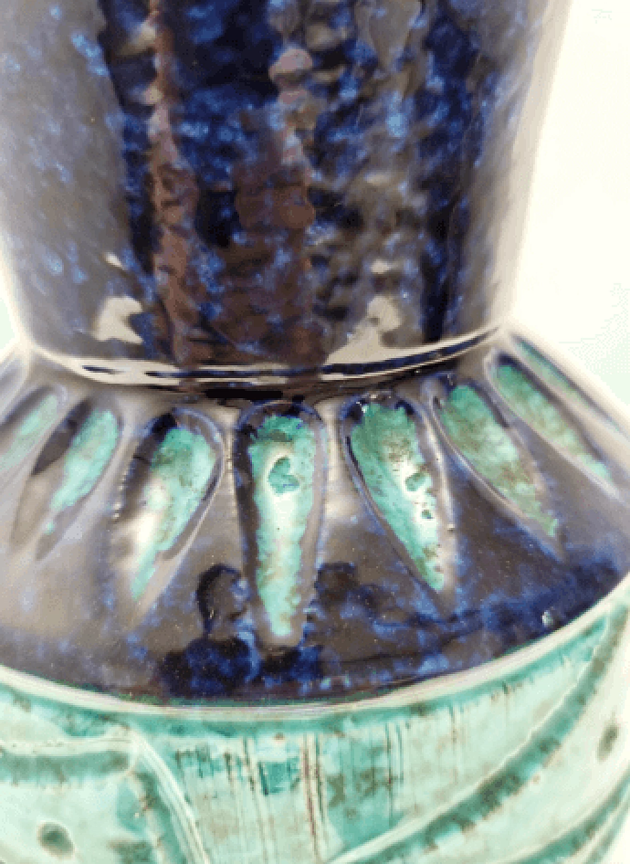 Glazed and engraved ceramic vase in the style of Bitossi, 1970s 11