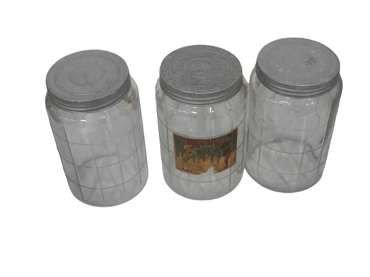 3 Glass candy jars, 1970s 6