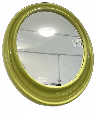 Specchio da parete Space Age in ceramica, anni '70