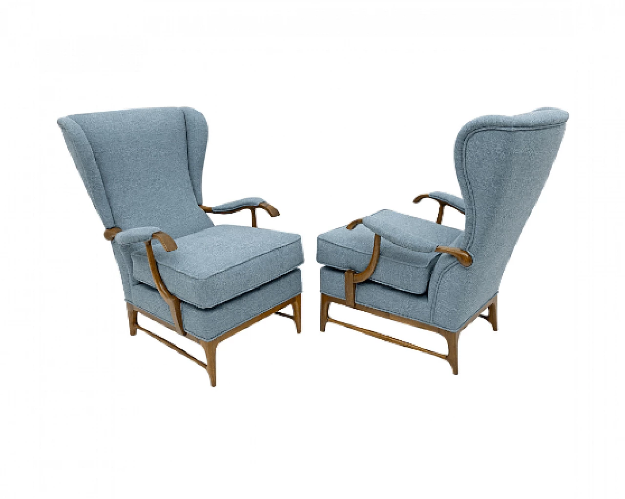 Pair of armchairs by Paolo Buffa for Framar, 1950s 1