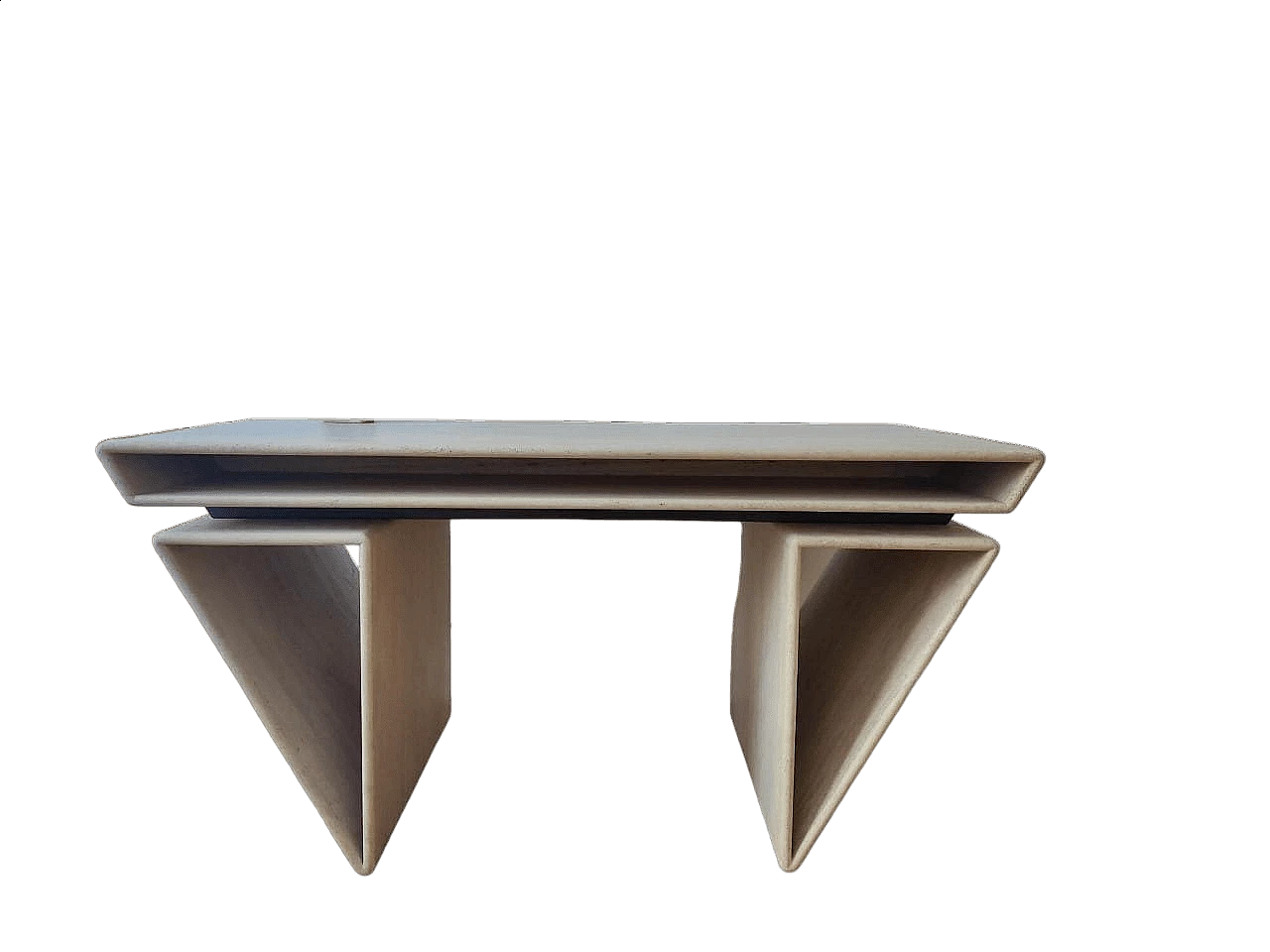 Scrivania in travertino di Claude Berraldacci, anni '90 7