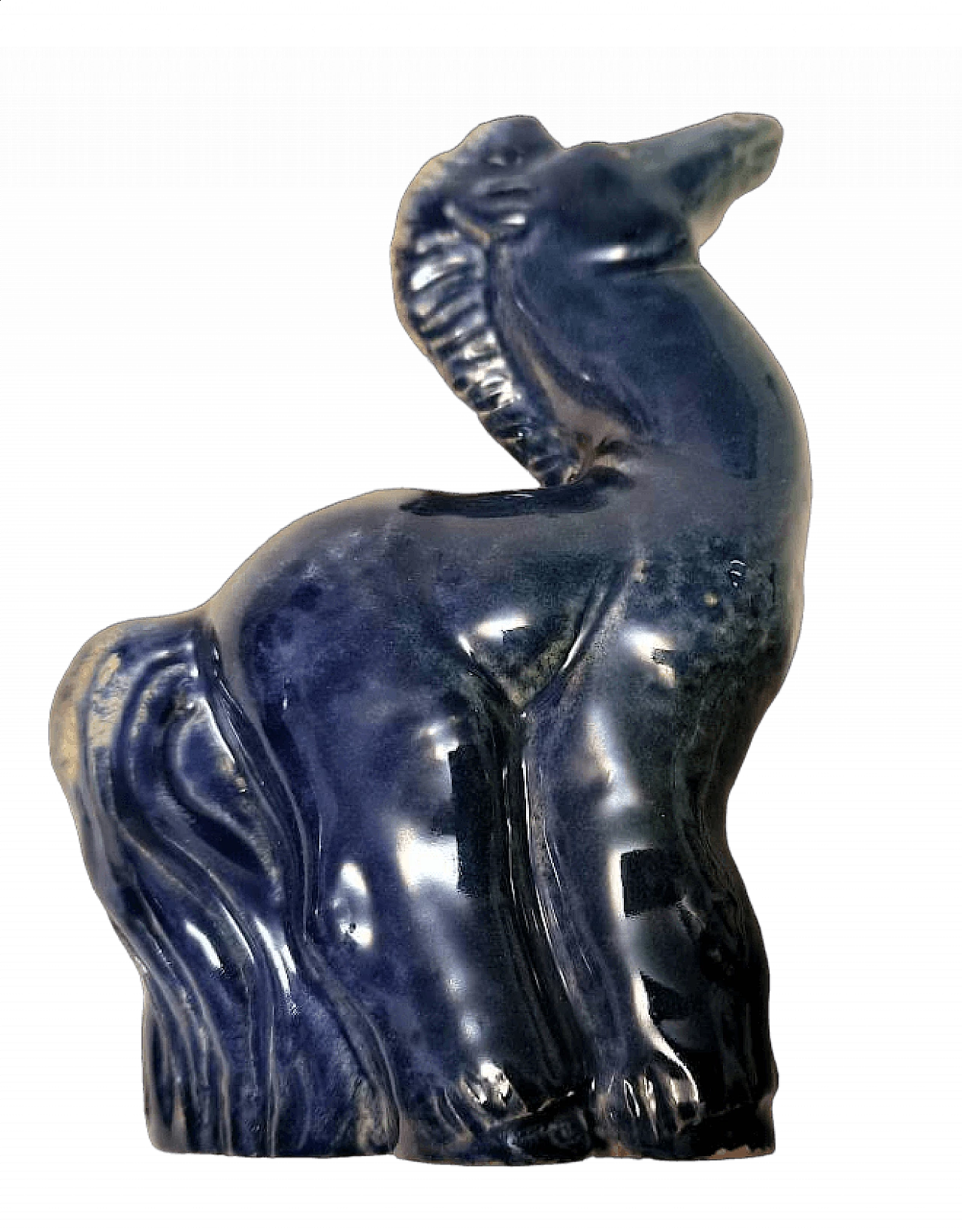 Scultura di cavallo in ceramica di Ceramiche Minghetti, anni '50 7