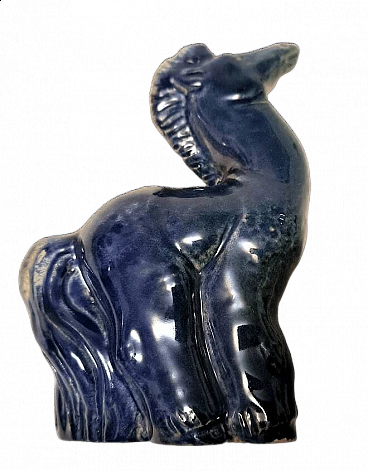 Scultura di cavallo in ceramica di CERAMICHE MINGHETTI, anni '50 ITALY