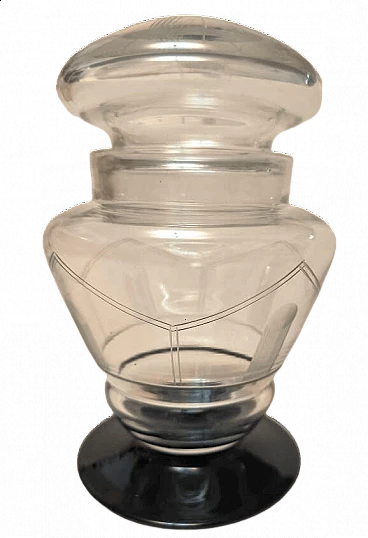 Vaso per AMARENE sotto spirito in vetro, FRANCIA anni '30