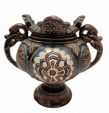 Barbottin ceramic vase, early 20th century