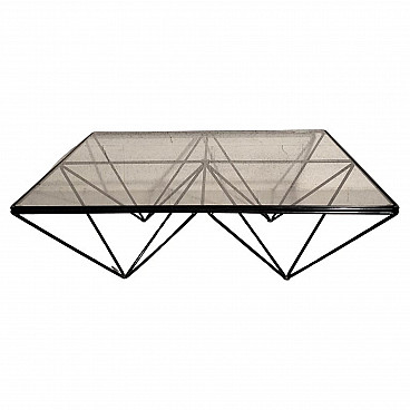 Alanda metal and glass coffee table by Paolo Piva for B&B Italia, 1970s