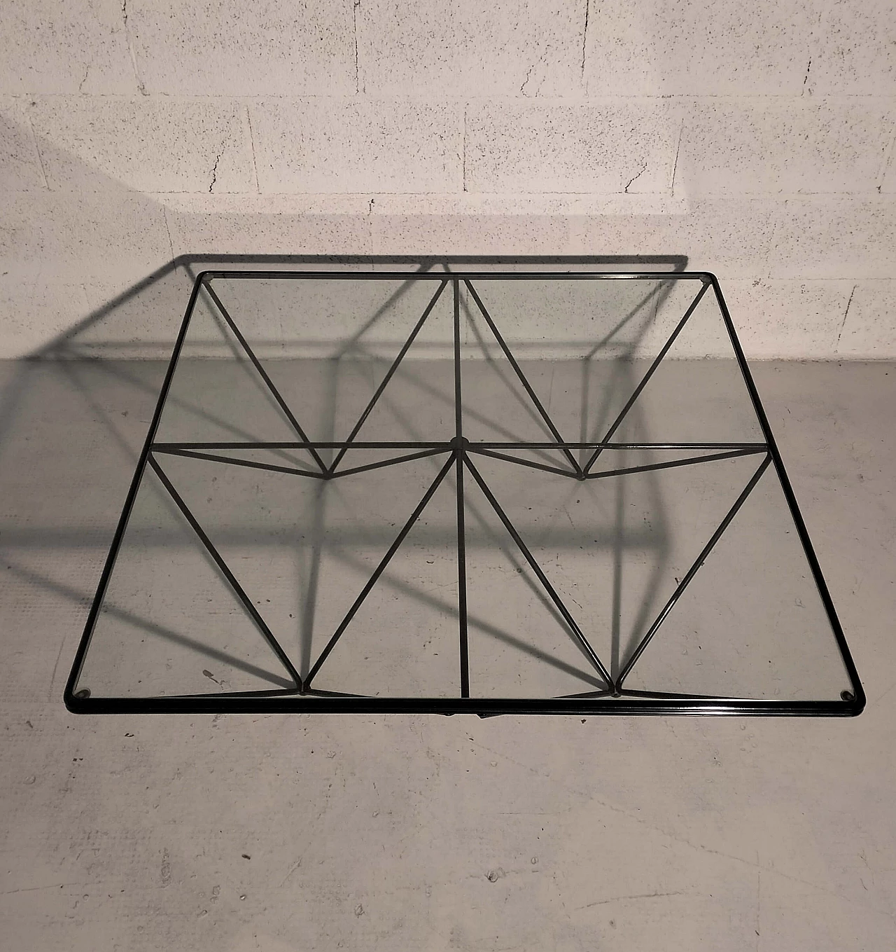 Alanda metal and glass coffee table by Paolo Piva for B&B Italia, 1970s 2