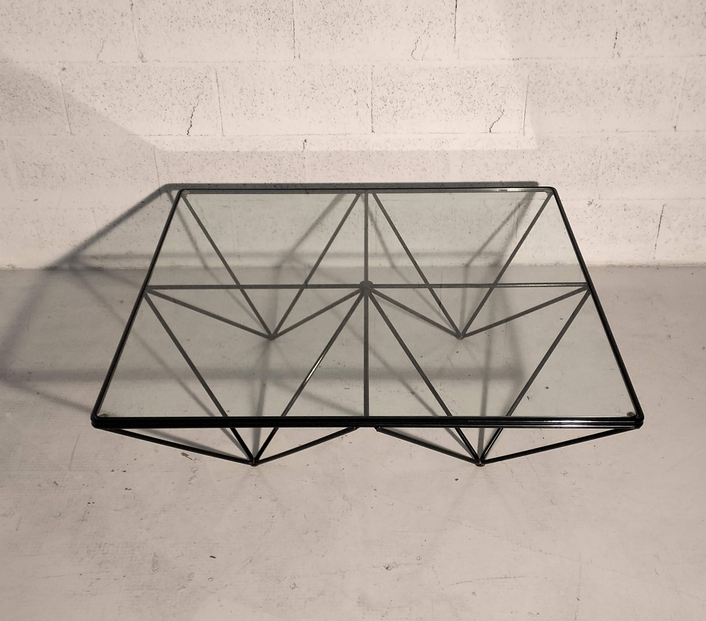 Alanda metal and glass coffee table by Paolo Piva for B&B Italia