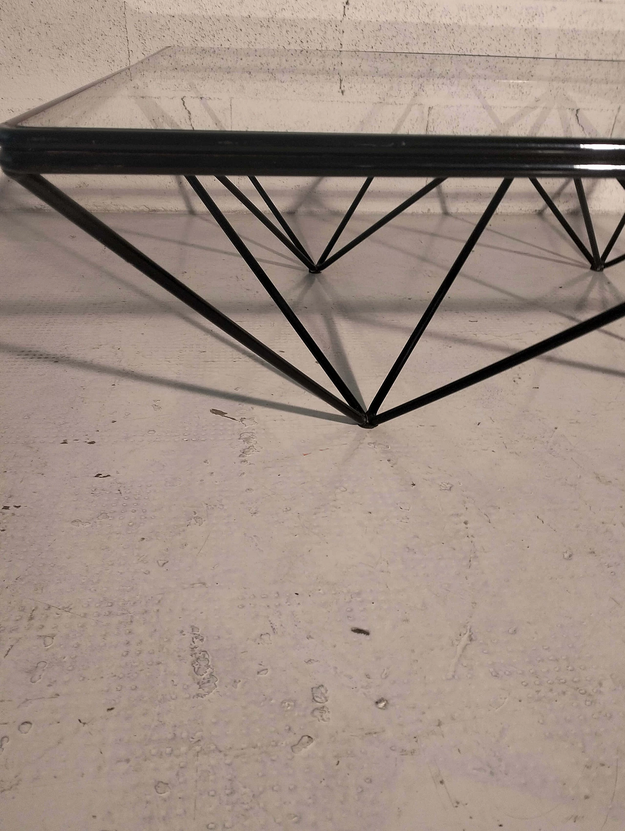 Alanda metal and glass coffee table by Paolo Piva for B&B Italia, 1970s 6
