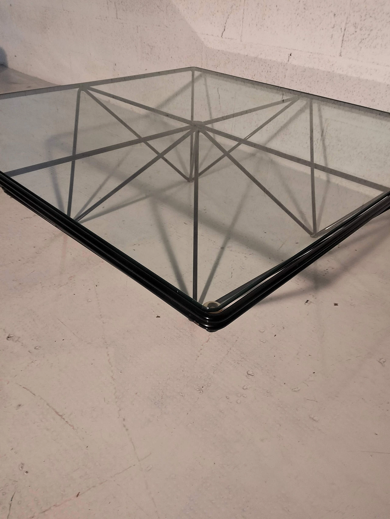 Alanda metal and glass coffee table by Paolo Piva for B&B Italia, 1970s 7