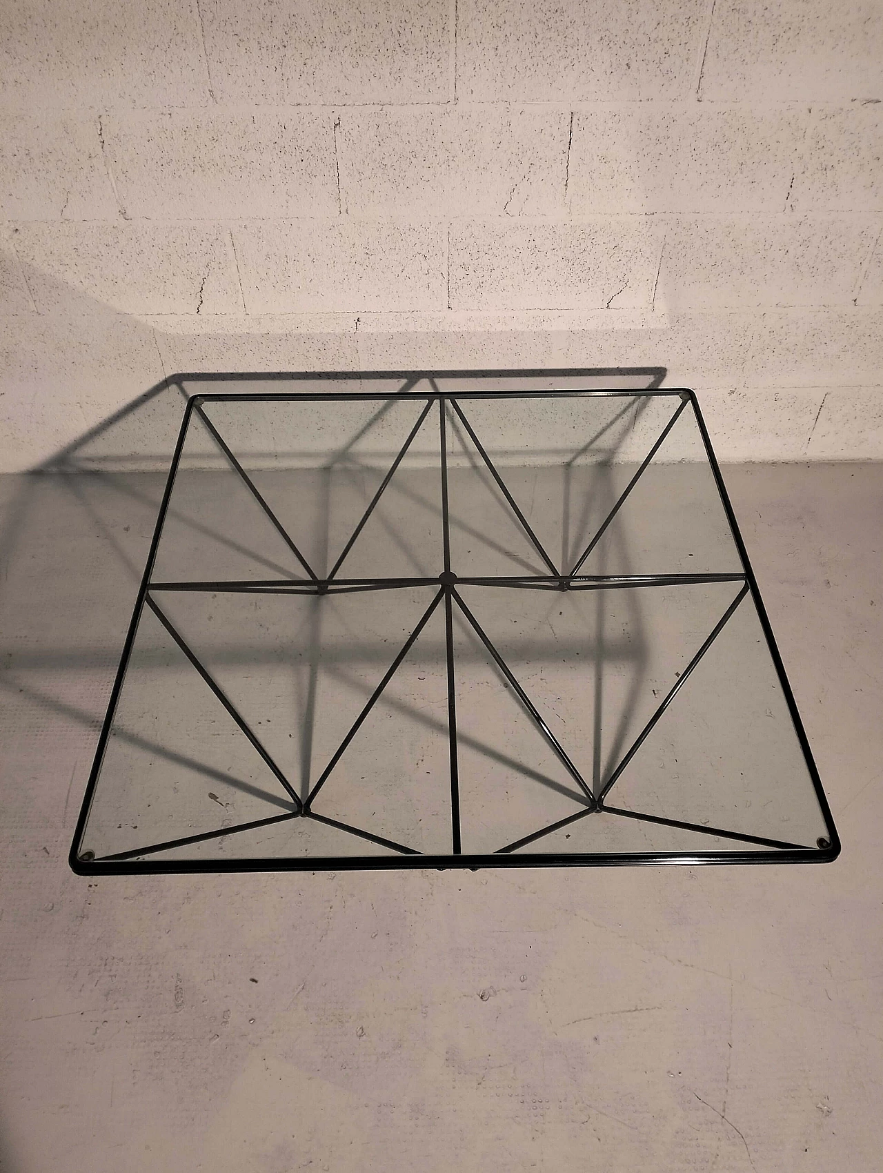 Alanda metal and glass coffee table by Paolo Piva for B&B Italia, 1970s 9