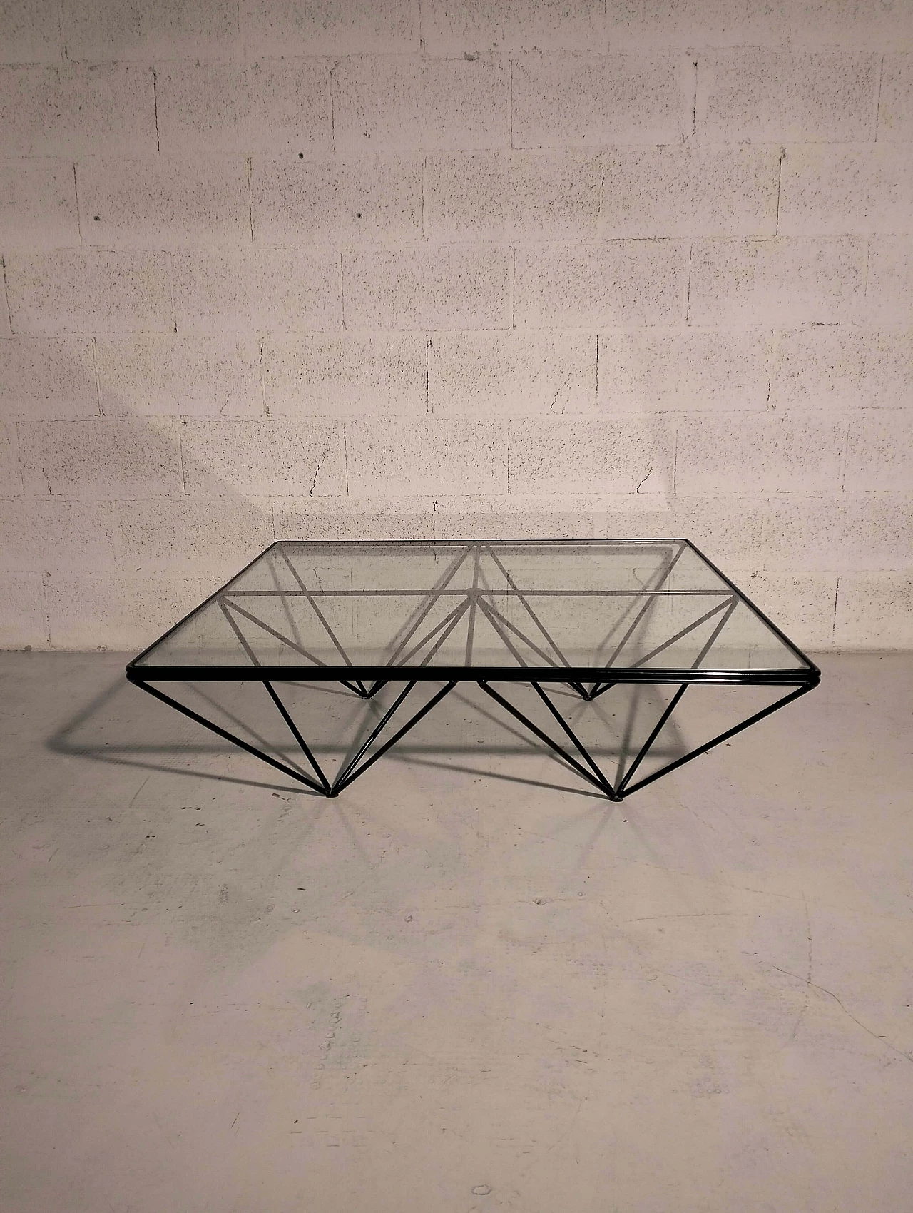 Alanda metal and glass coffee table by Paolo Piva for B&B Italia, 1970s 12