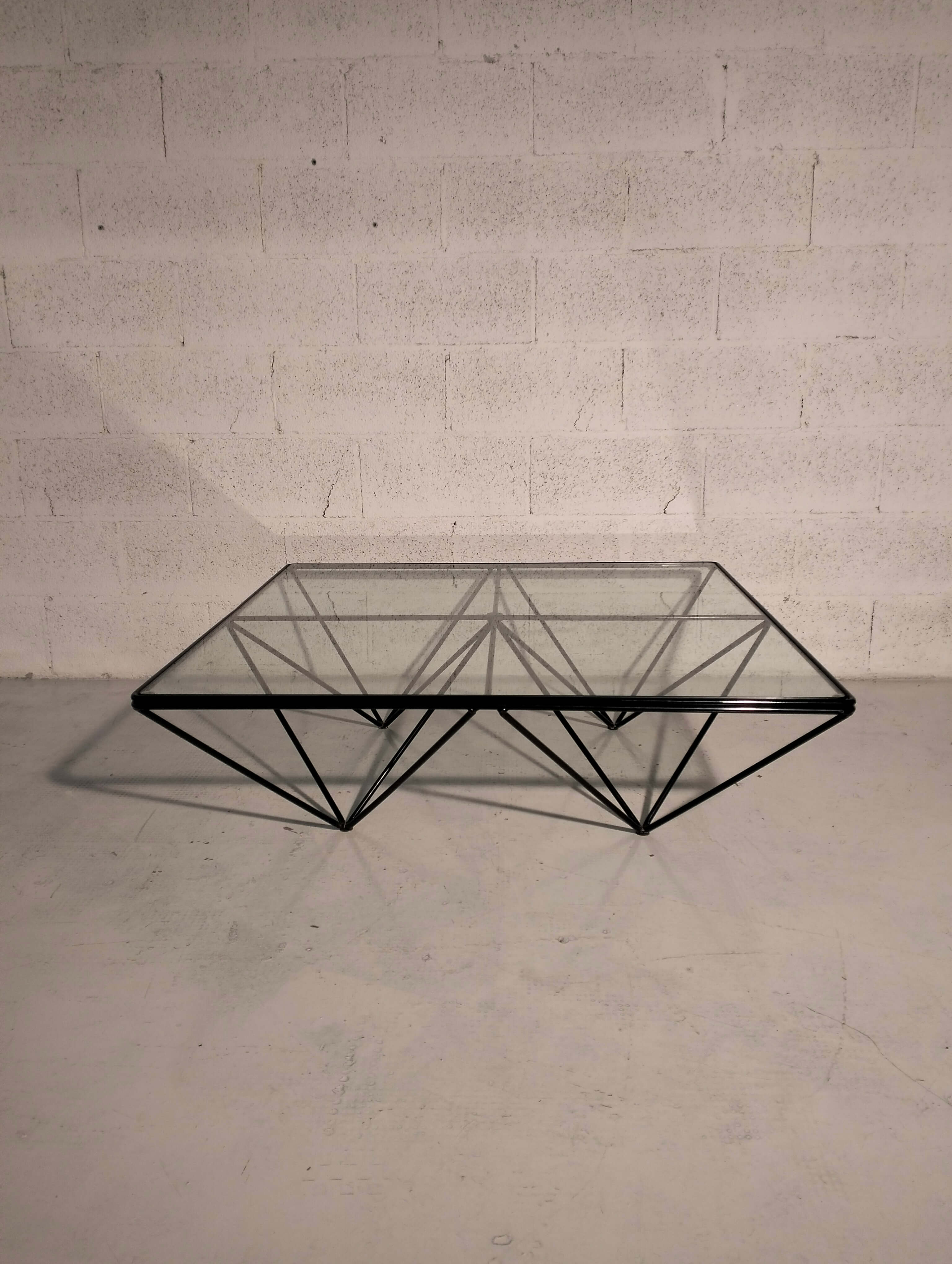Alanda metal and glass coffee table by Paolo Piva for B&B Italia