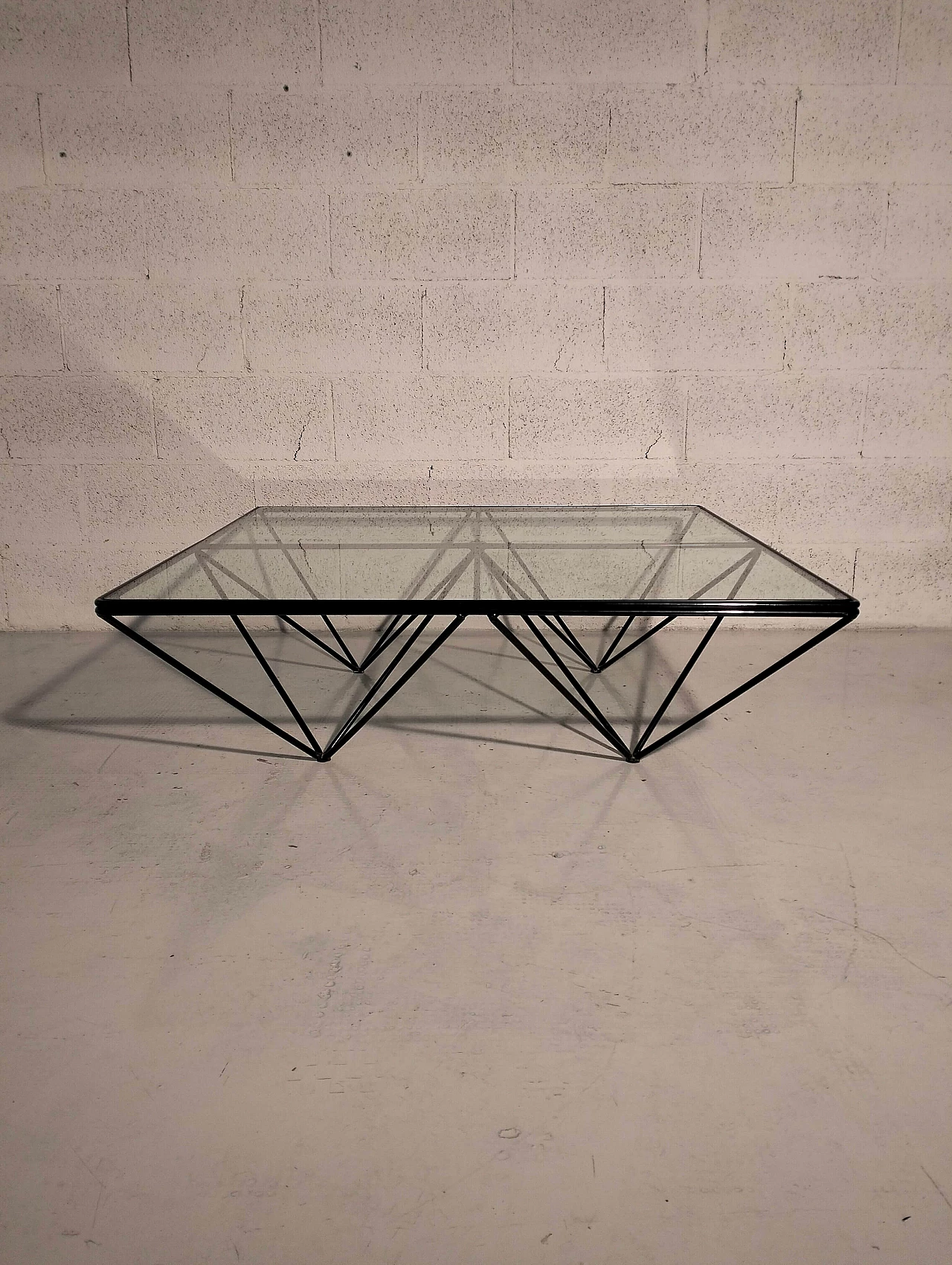 Alanda metal and glass coffee table by Paolo Piva for B&B Italia, 1970s 13