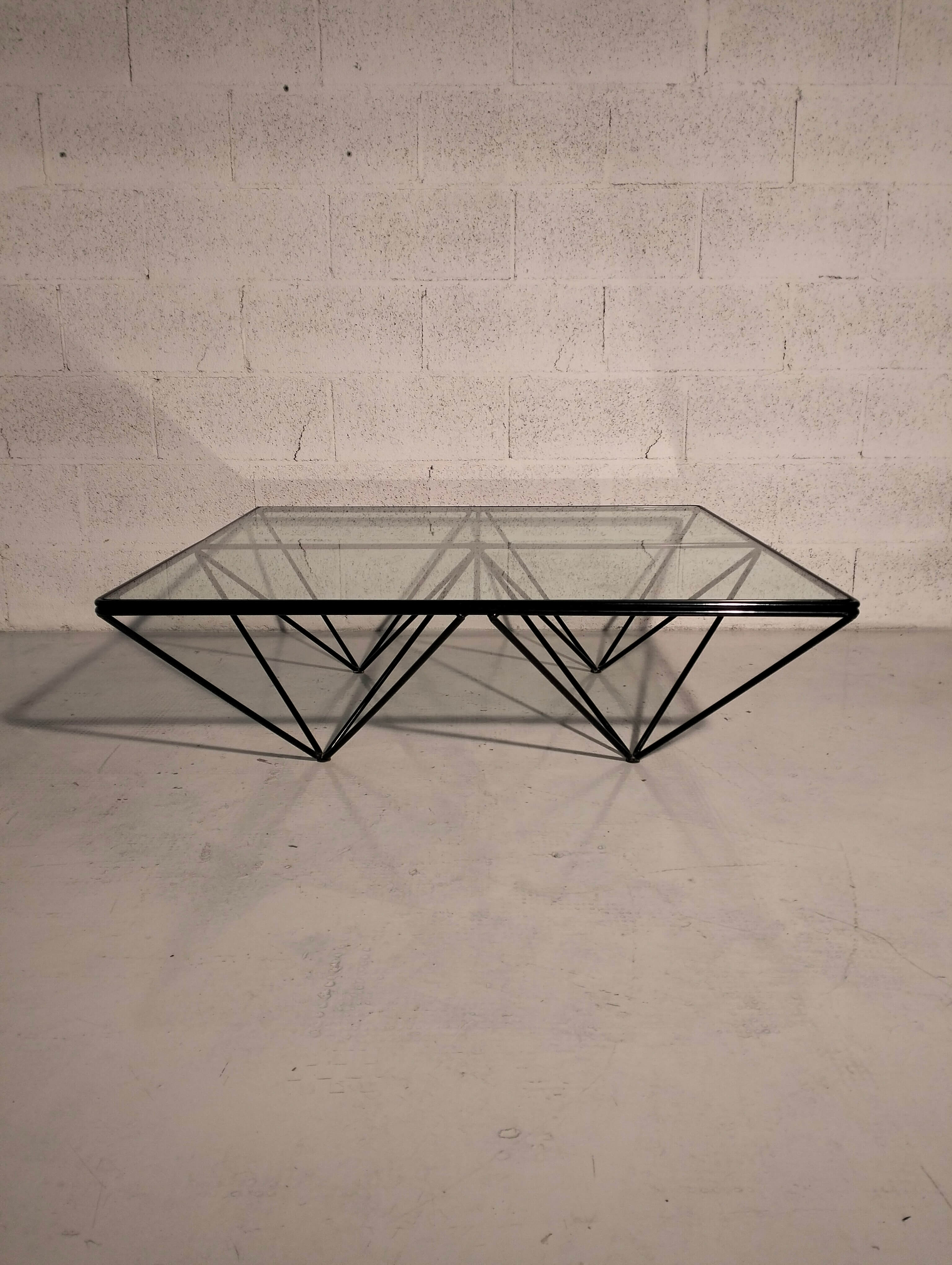 Alanda metal and glass coffee table by Paolo Piva for B&B Italia