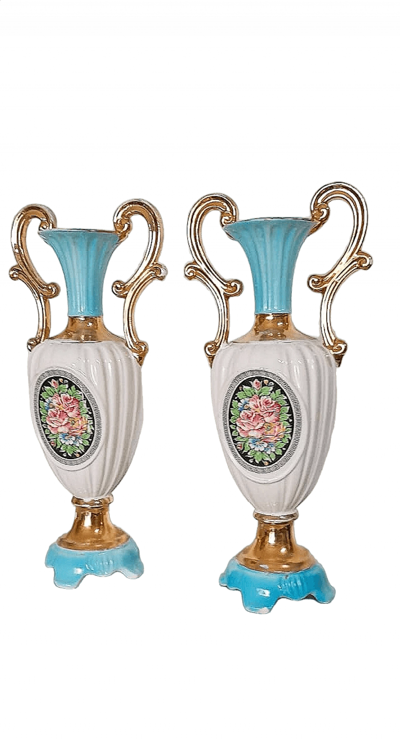 Pair of porcelain vases, 1950s 6