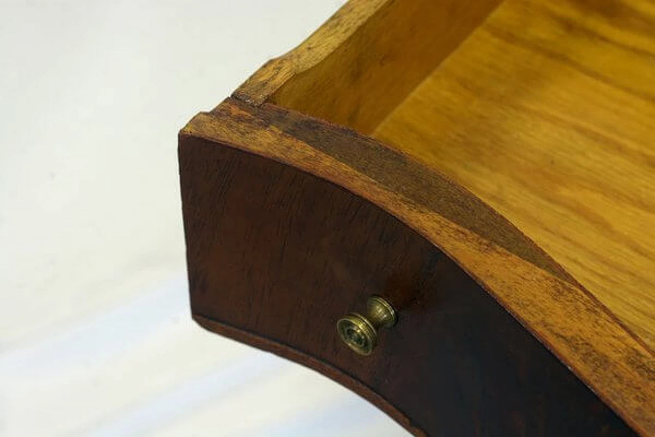 Mahogany feather game table with bronze feet and knobs, 1920s 14
