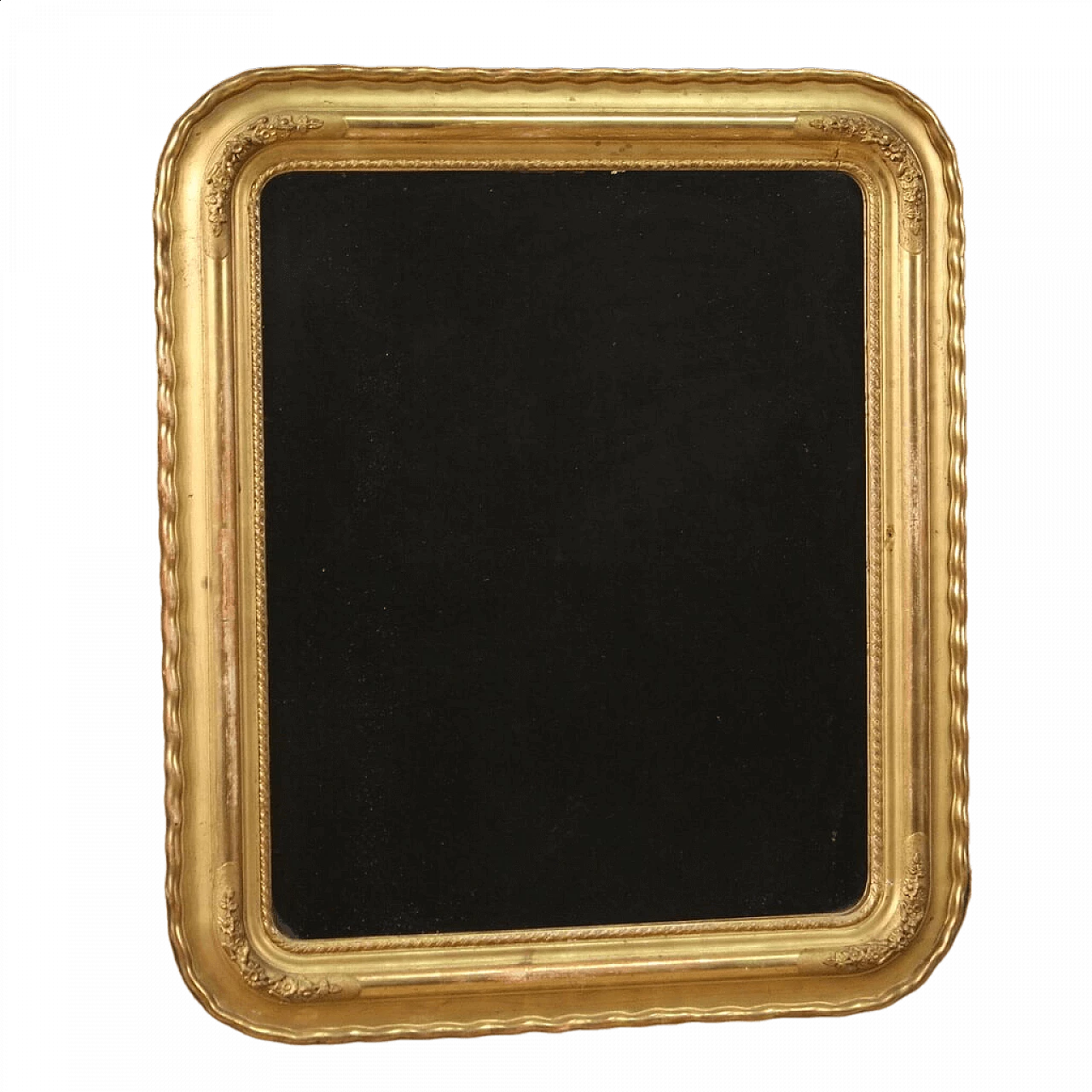 Specchiera a vassoio con cornice in legno e gesso, seconda metà '800 13