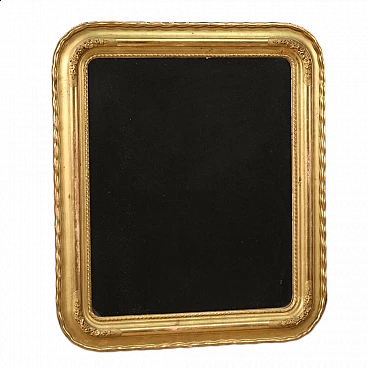 Specchiera a vassoio con cornice in legno e gesso, seconda metà '800