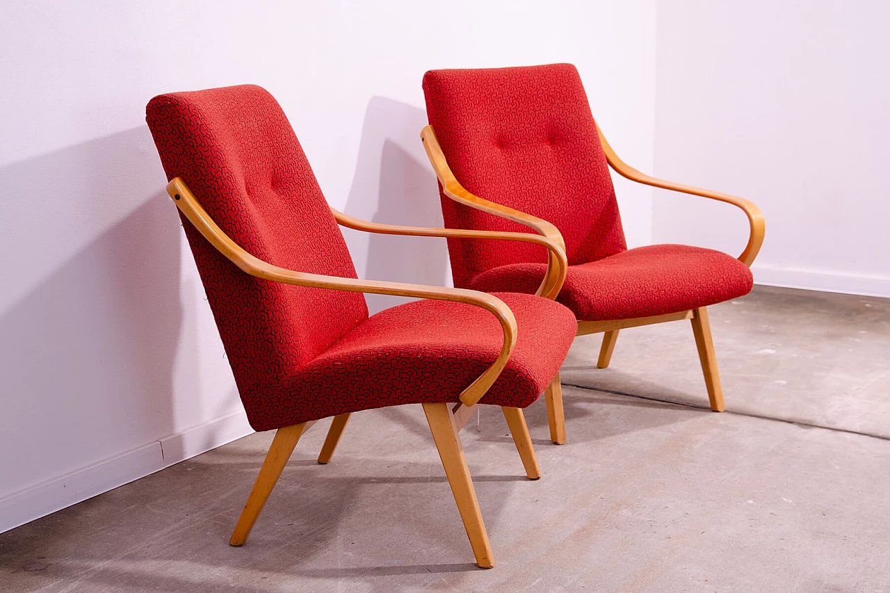 Pair of armchairs by Jaroslav Šmídek for Jitona, 1960s 4