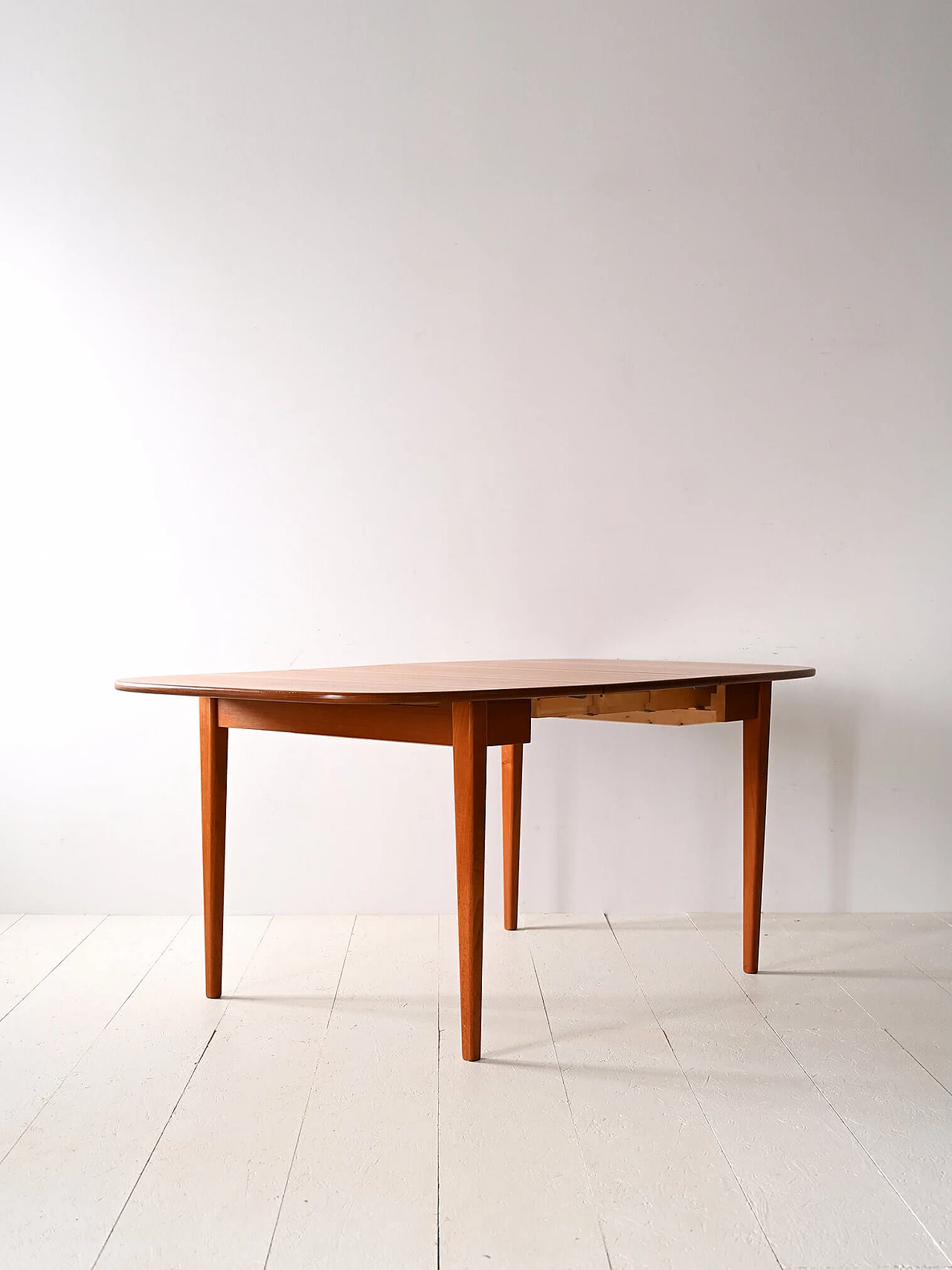 Scandinavian teak extendable table, 1970s 5