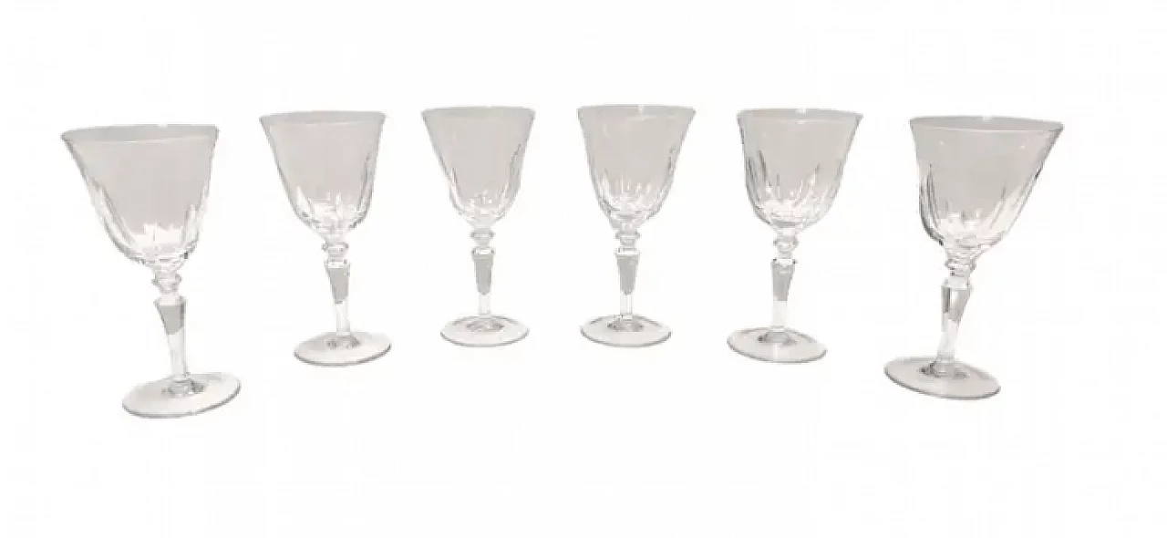 6 Champagne Coupe in Baccarat crystal, 1960s 1