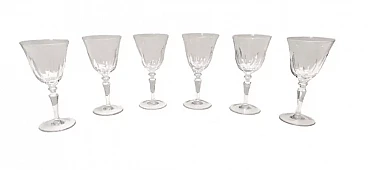 6 Coupé di Champagne in cristallo Baccarat, anni '60