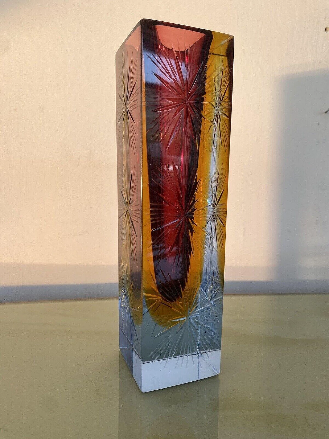 Murano glass vase by Flavio Poli for Archimede Seguso, 1970s 5
