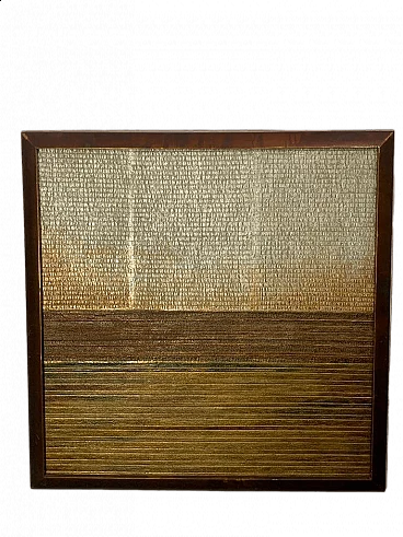 Resin relief texture on panel, 1970s