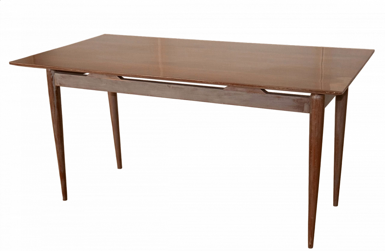 Rectangular table with mahogany veneer top, 1950s 11