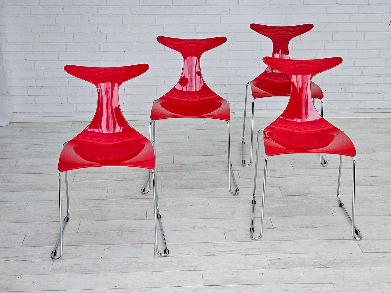 4 Delfy chairs by Gino Carollo for Ciacci Kreaty, 1990s 2