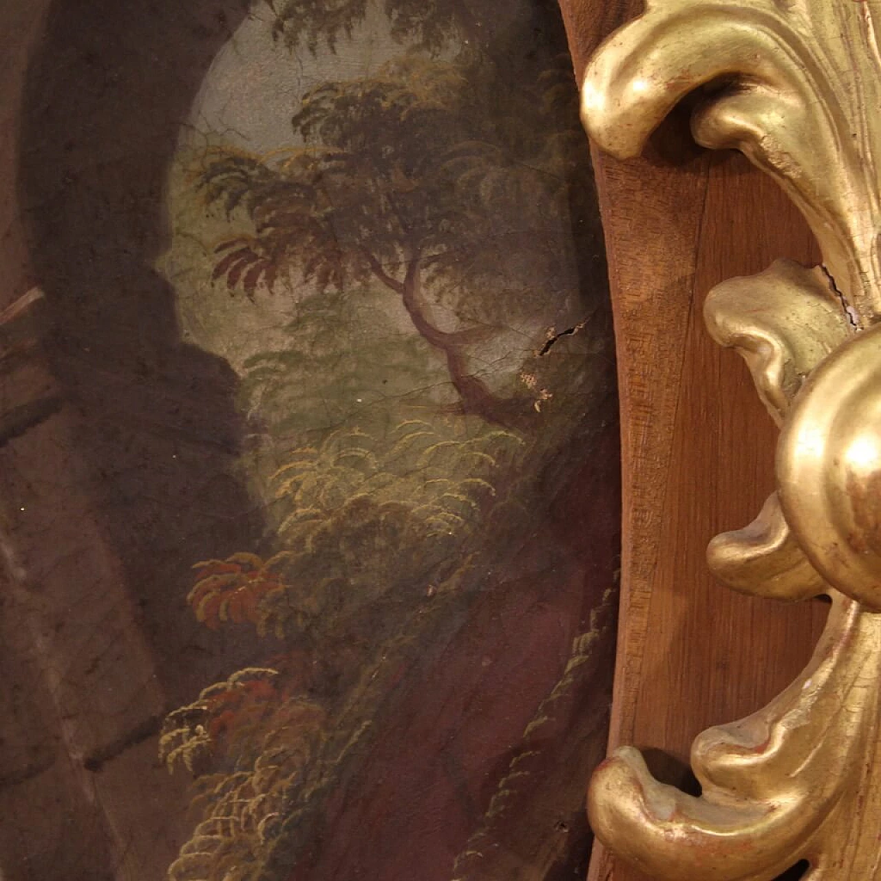 Christ and the Samaritan Woman at the Well, round painting, early 19th century 12