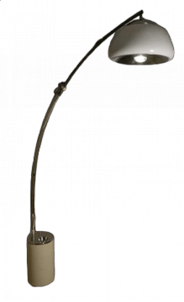 Steel and acrylic glass arc floor lamp, 1960s