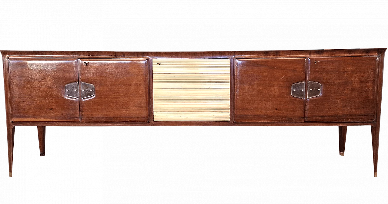 Credenza essenza di mogano a cinque ante attribuita a Gianni Moscatelli, anni '50 9