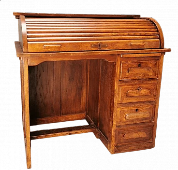 Wooden writing desk with shutter, 1960s