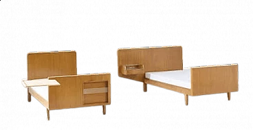 Pair of single beds by Gio Ponti, 1950s