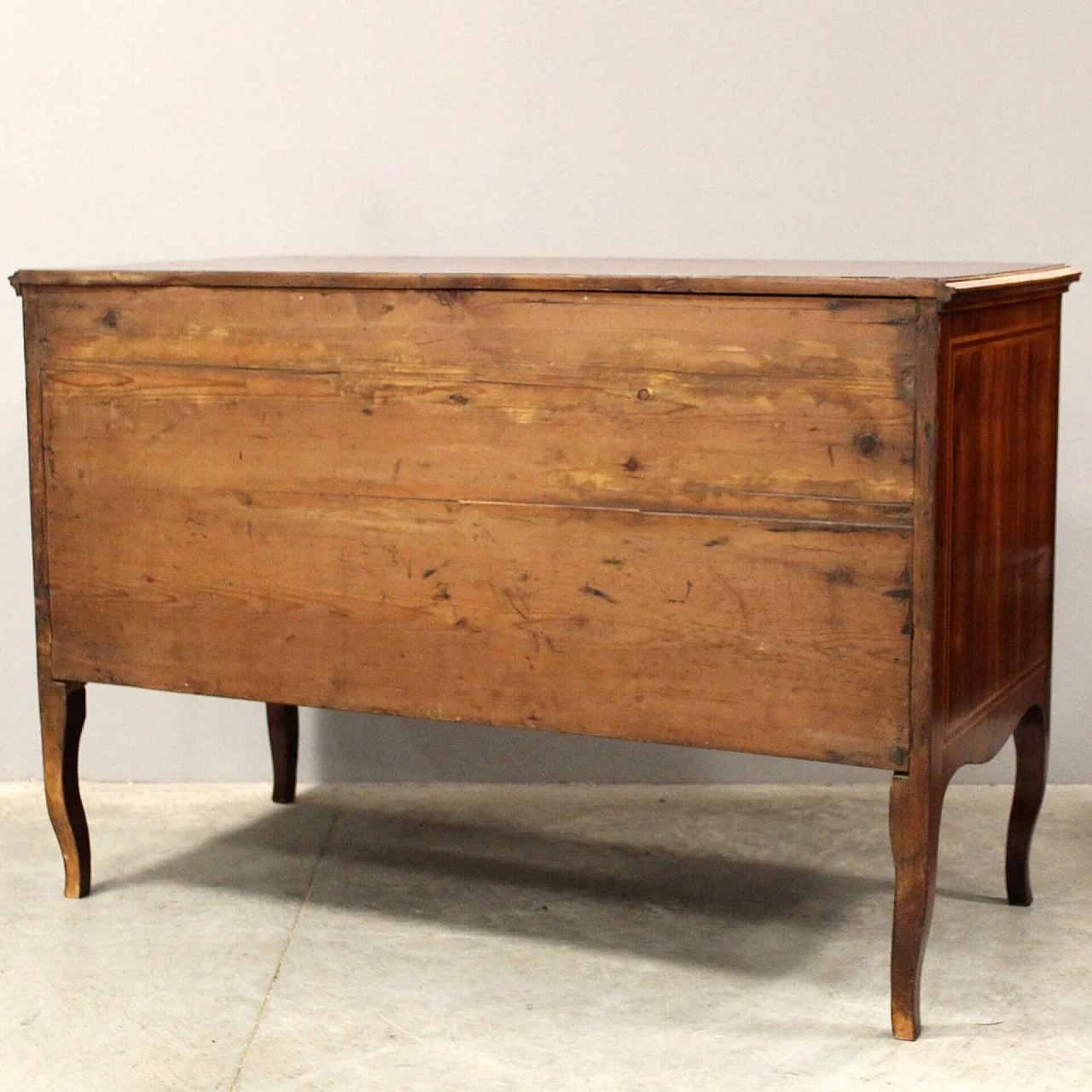 Antico cassettone comò Luigi XV in palissandro intarsiato, '700 5