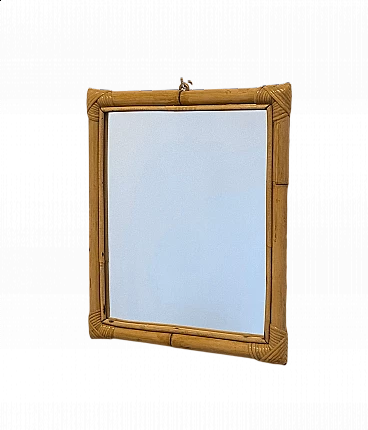 Rectangular bamboo mirror, 1970s