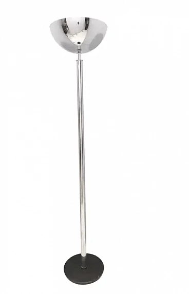 Chromed metal floor lamp in the style of Franco Albini, 1970s