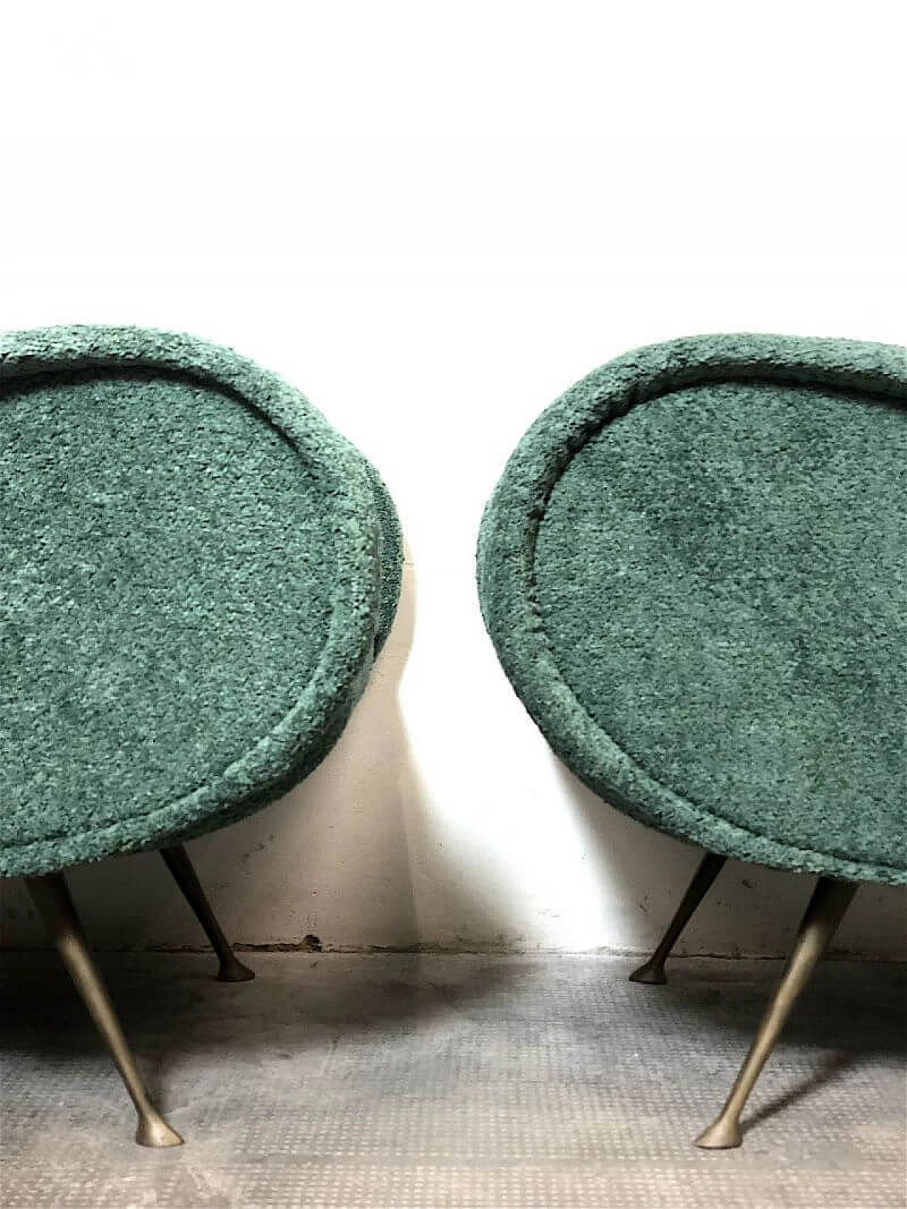 Pair of fabric Lady armchairs, 1950s 5