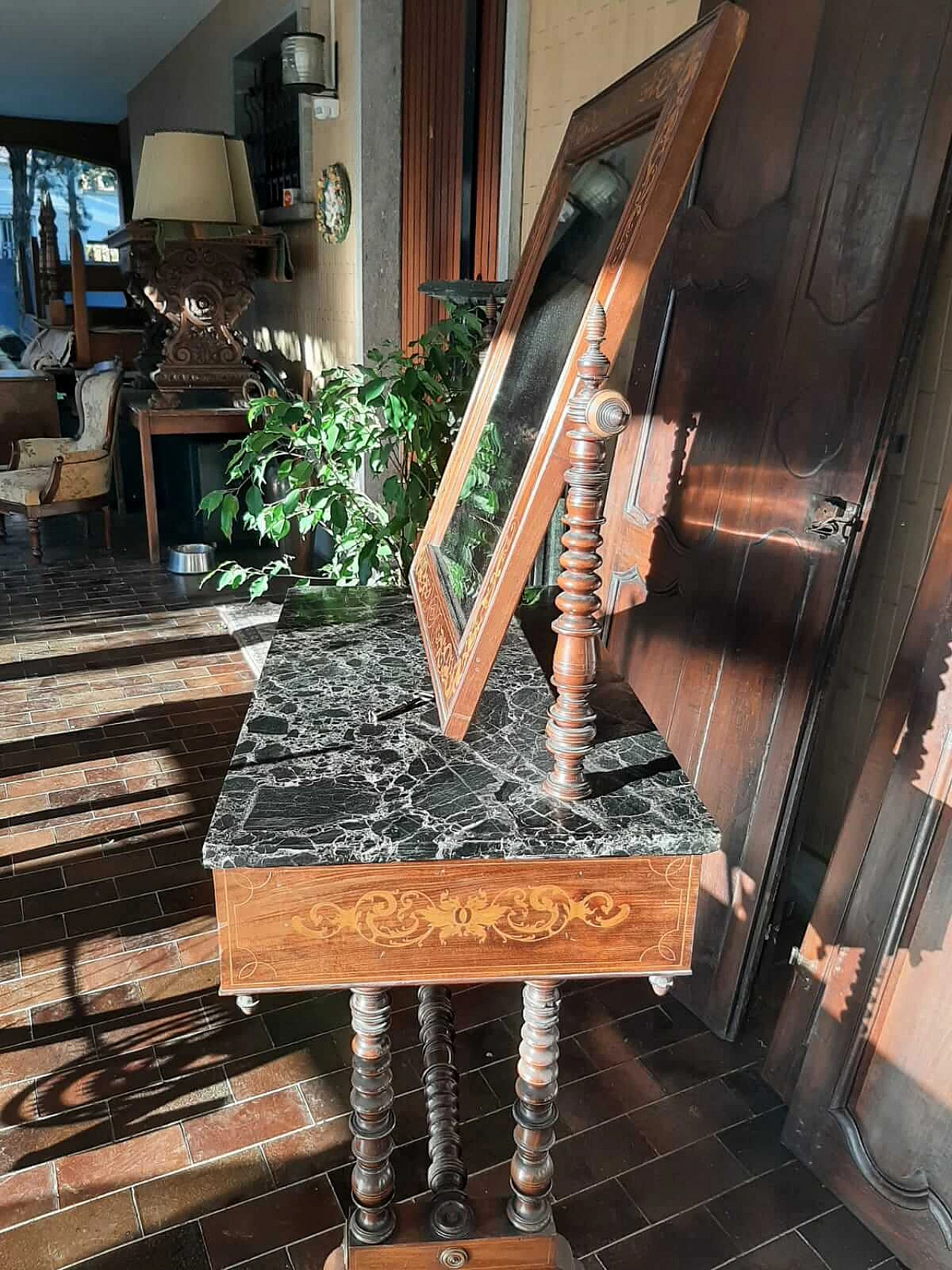 Toeletta in legno con intarsi, '800 2