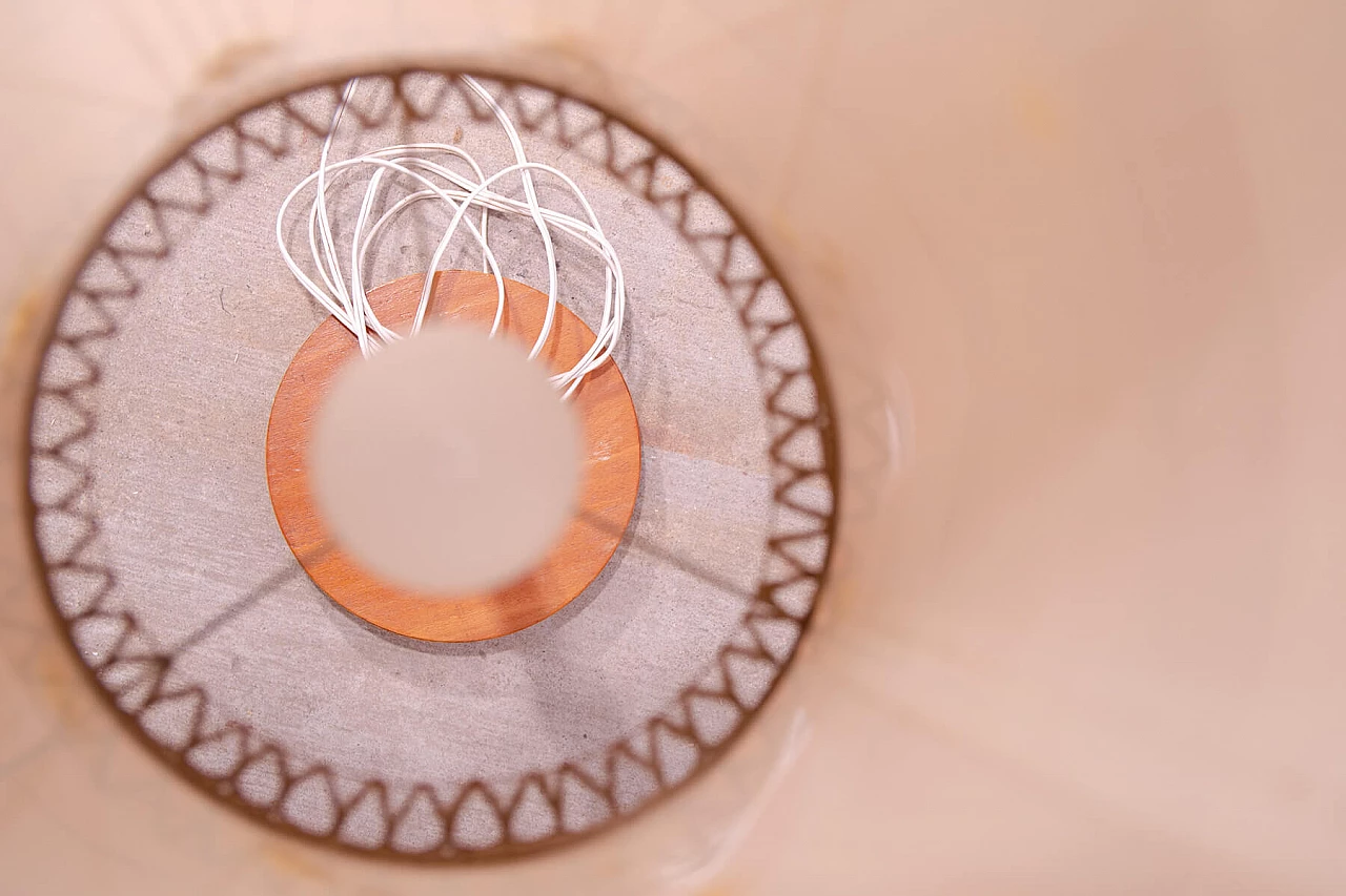 Beech floor lamp with fabric shade in Scandinavian style, 1970s 14