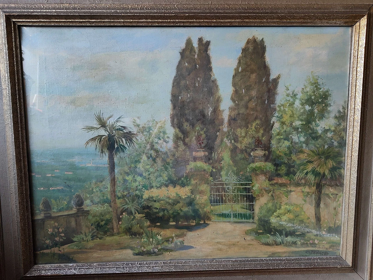 Primavera di G. Pessina, dipinto su tela, anni '30 2