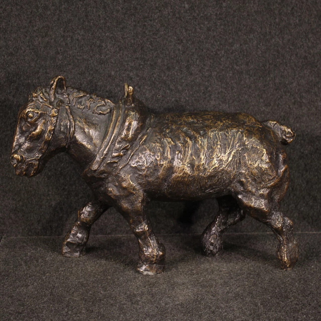 Donkey, patinated bronze sculpture, 1960s 6