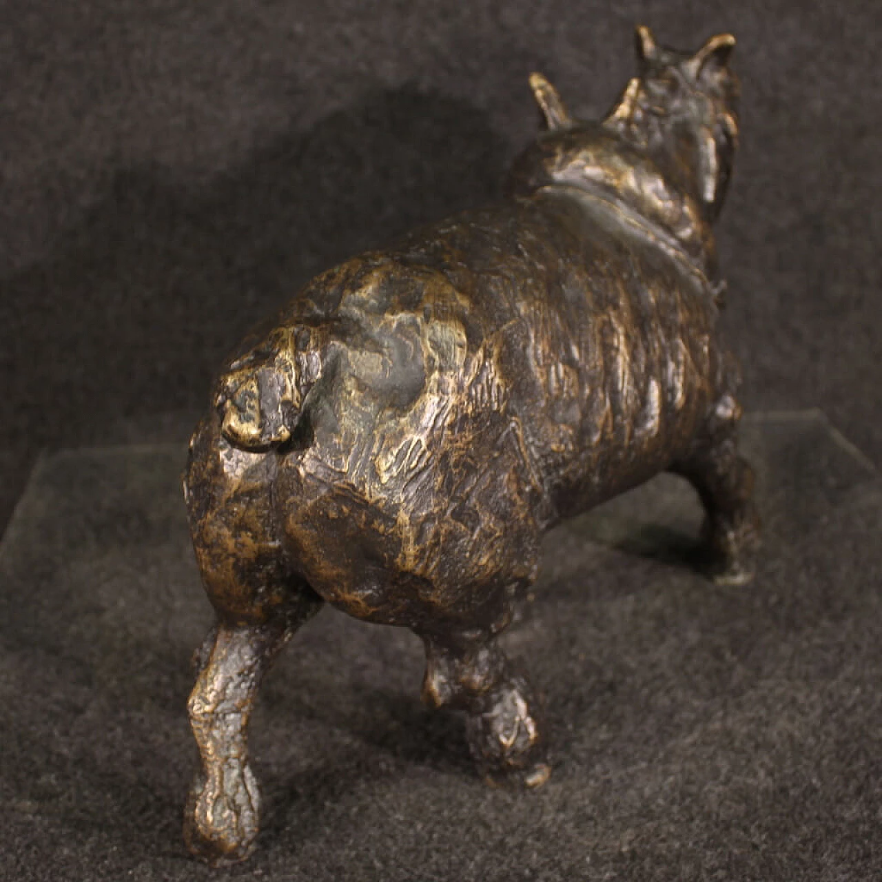 Asinello, scultura in bronzo patinato, anni '60 10