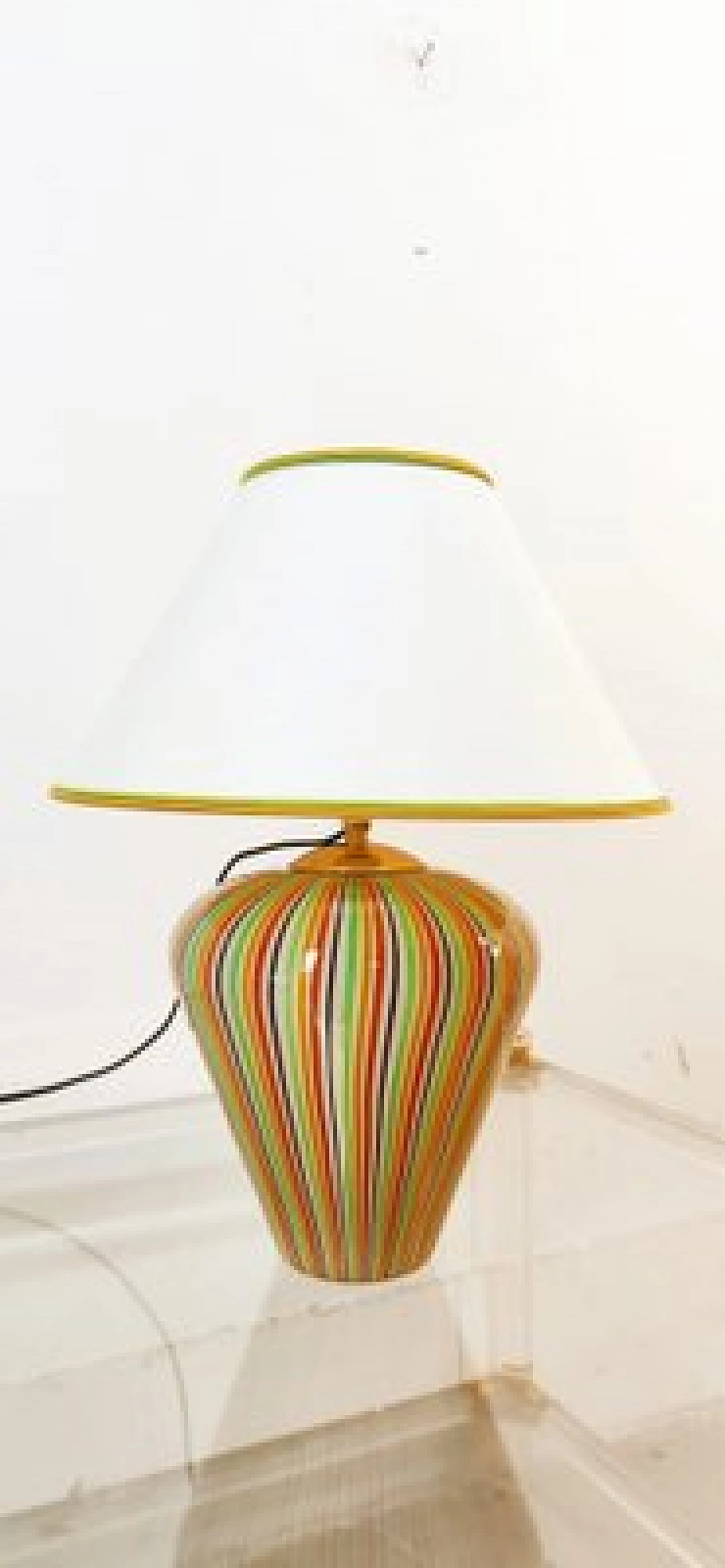 Lampada da tavolo in vetro di Murano multicolore, anni '80 1