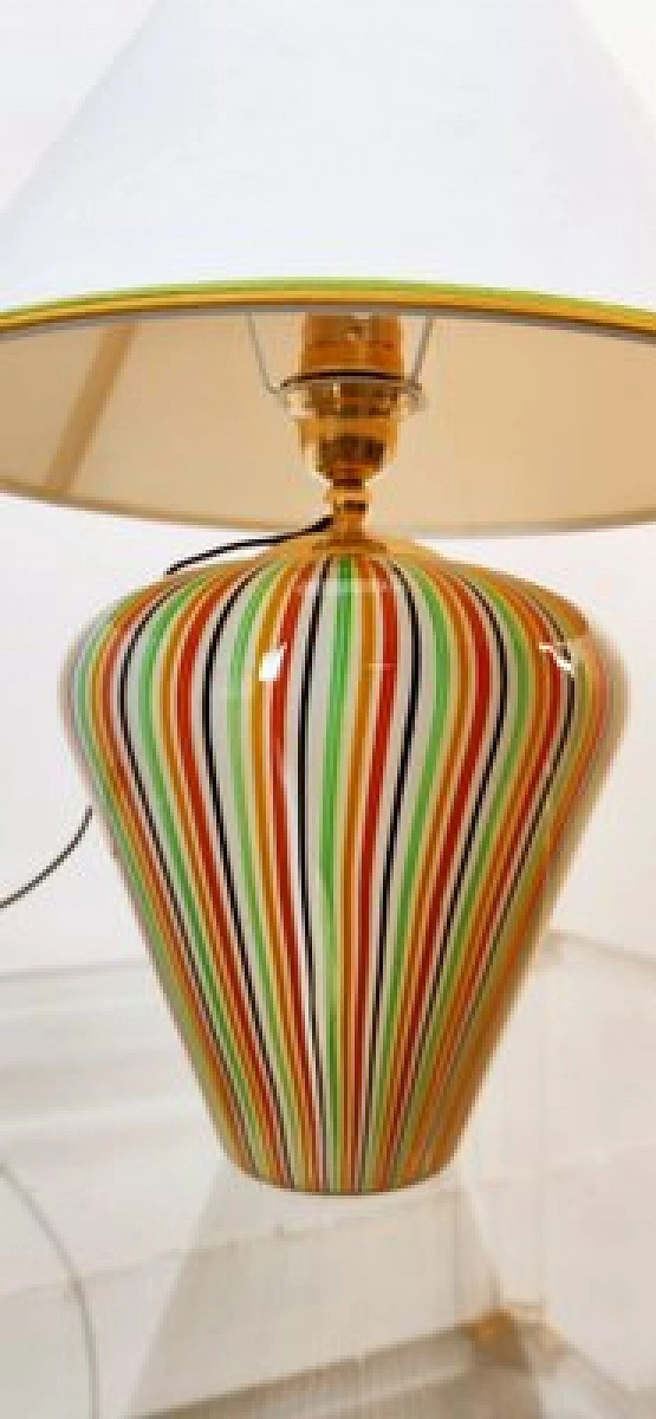 Lampada da tavolo in vetro di Murano multicolore, anni '80 3