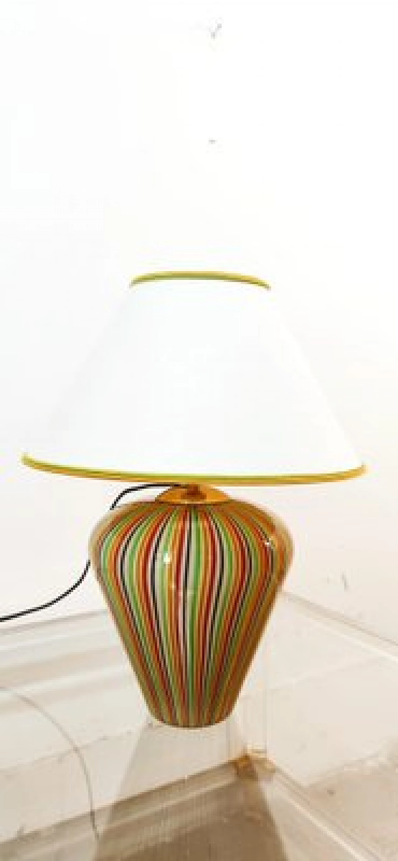 Lampada da tavolo in vetro di Murano multicolore, anni '80 4