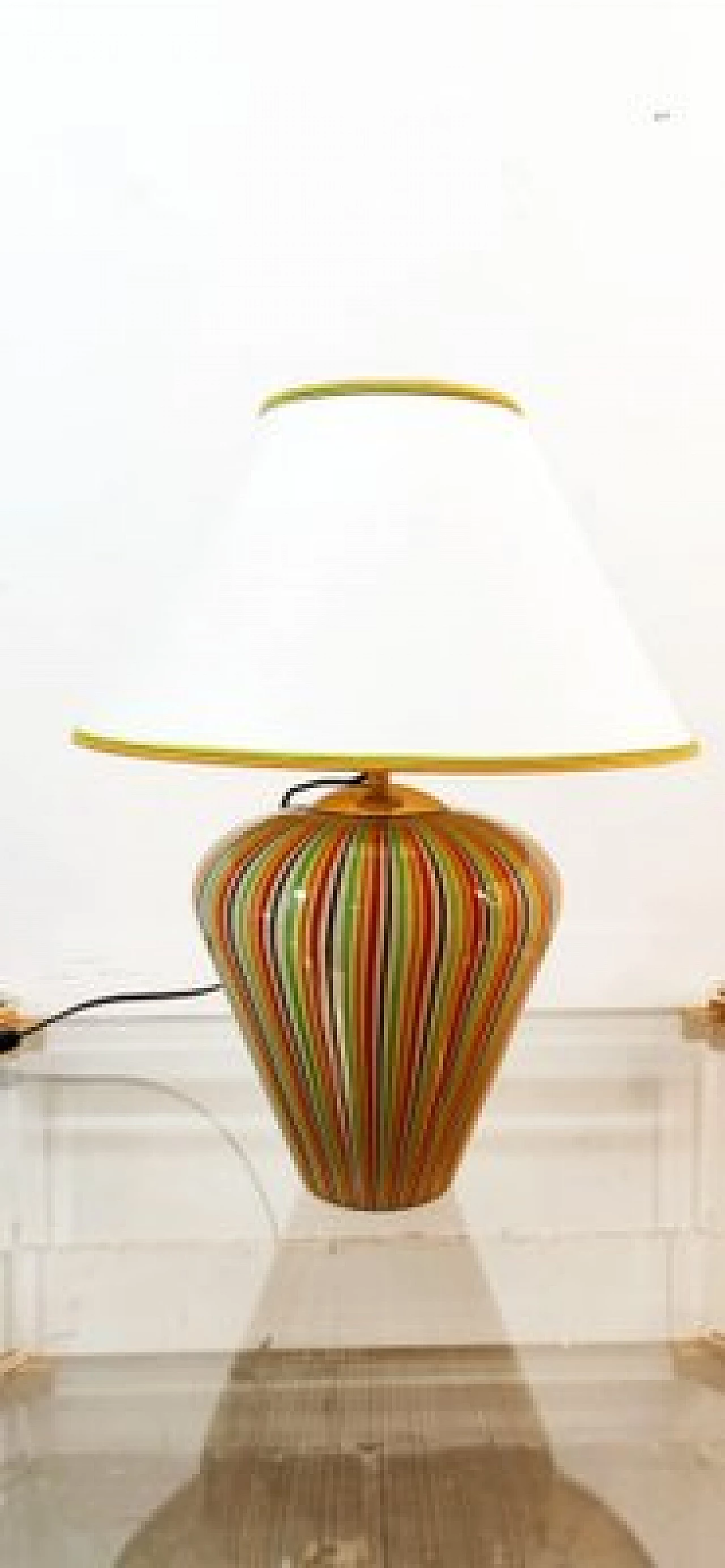 Lampada da tavolo in vetro di Murano multicolore, anni '80 5